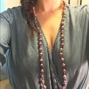 Funky paper bead necklace BOGO